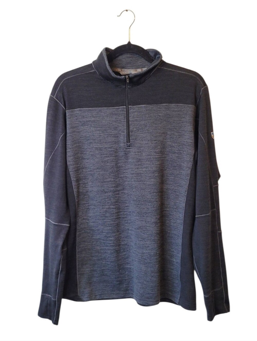 Kuhl Men's Charcoal Grey Quarter-Zip Sweater Size L